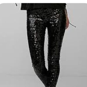 Express Black Pants w/ Silver Sequins.  Sz Small